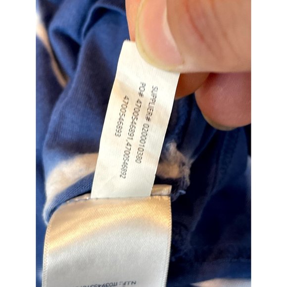 Chaps Denim Womens Tie Dye Halter Blouse Top Sleeveless Blue White Size Large - Picture 9 of 10